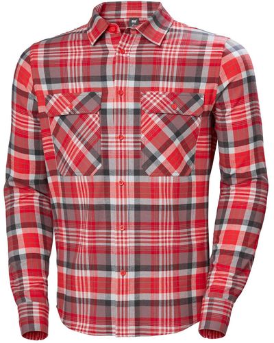 Helly Hansen Lokka Organic Flannel Long-sleeved Shirt - Rouge