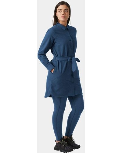 Helly Hansen Organic Flannel Shirt Dress - Blue