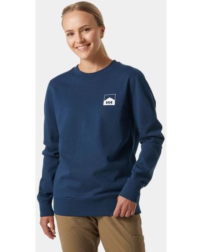 Helly Hansen Nord Graphic Crewneck Sweatshirt - Blue