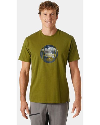 Helly Hansen Camiseta de algodón orgánico f2f 2.0 - Verde