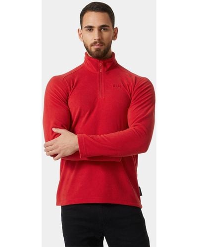 Helly Hansen Daybreaker fleece-pullover mit halbreißverschluss - Rot