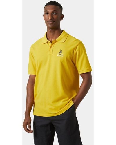 Helly Hansen Transat Cotton Short-sleeve Polo Shirt Yellow