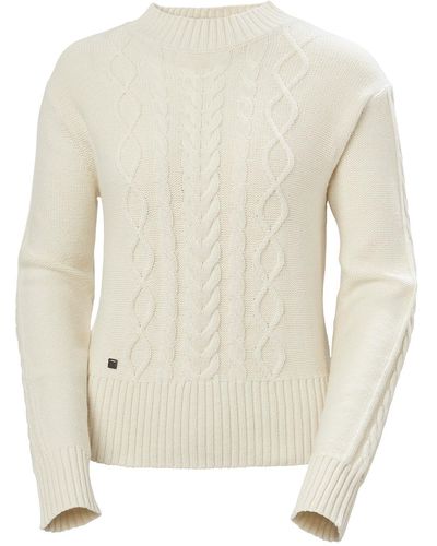 Helly Hansen Siren Cable Knit Sweater Beige - Natural