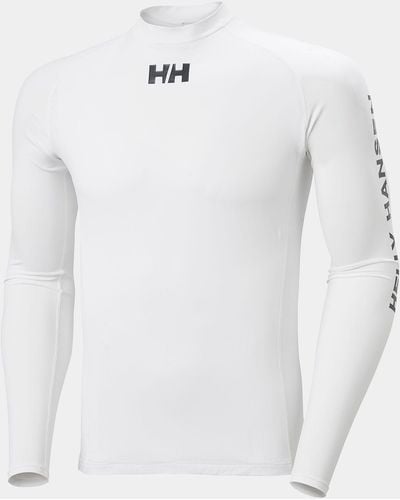 Helly Hansen Waterwear schützender segel-rashguard - Weiß
