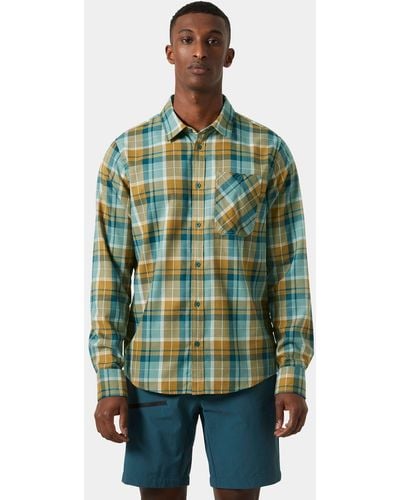 Helly Hansen Men's aker flannel long sleeve shirt - Verde