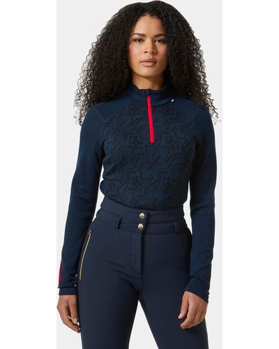 Helly Hansen Lifa mittelschwere merino basisschicht - Blau