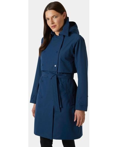 Helly Hansen Jane Insulated Trench Coat Blue