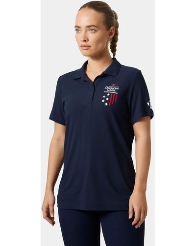 Helly Hansen Crew Technical Navy Polo Shirt Navy - Blue