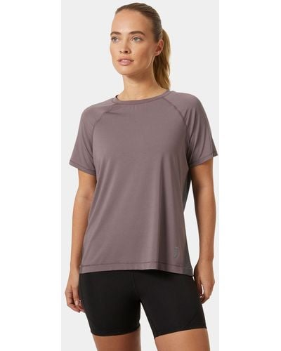 Helly Hansen Technical Trail Ultralight T-shirt Gray - Purple