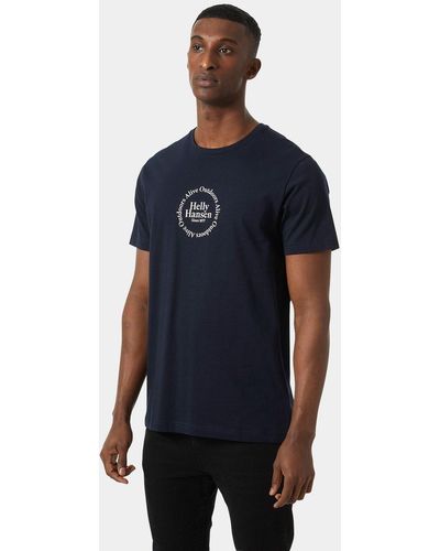Helly Hansen Core Graphic T-shirt Navy - Blue
