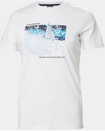 Helly Hansen Ocean Race T-shirt White - Blue