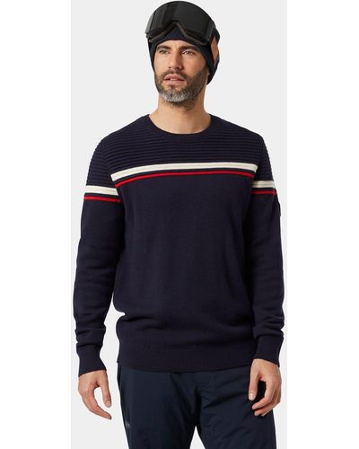 Helly Hansen Carv Knitted Sweater Mens - Blue