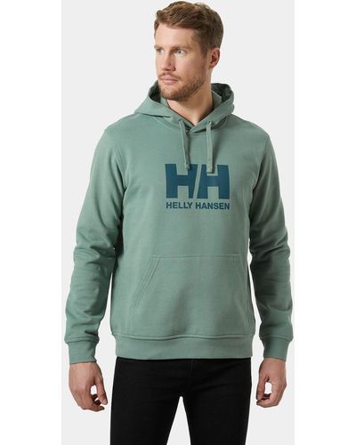 Helly Hansen Hh Logo Soft Cotton Hoodie Green