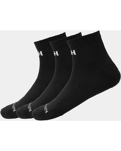 Helly Hansen 3 Pack Quarter Length Socks - Black