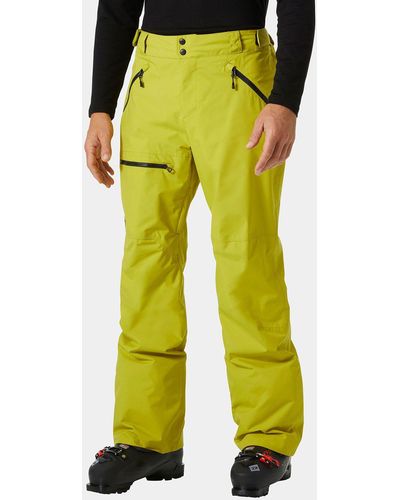Helly Hansen Sogn Insulated Cargo Ski Trousers Green - Yellow