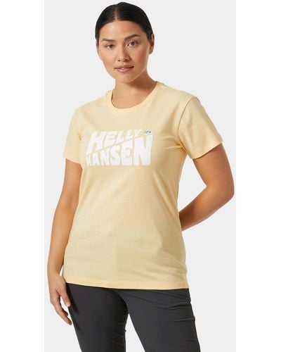 Helly Hansen F2f Cotton T-shirt 2.0 Yellow - Natural