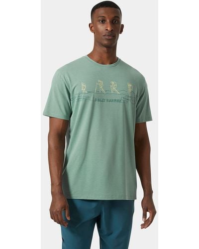 Helly Hansen T-shirt à motif en polyester recyclé skog vert
