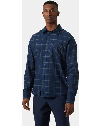 Helly Hansen Men's aker flannel long sleeve shirt - Azul
