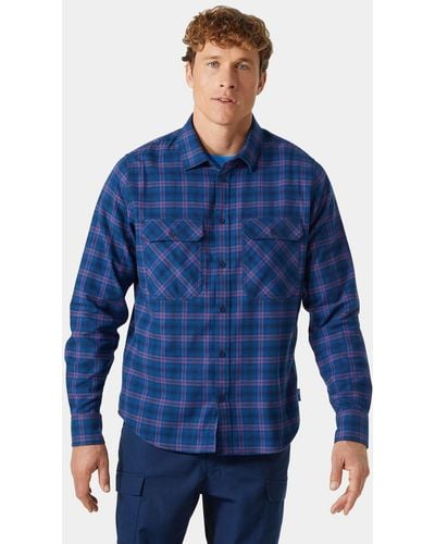 Helly Hansen Camisa de franela orgánica lokka - Azul
