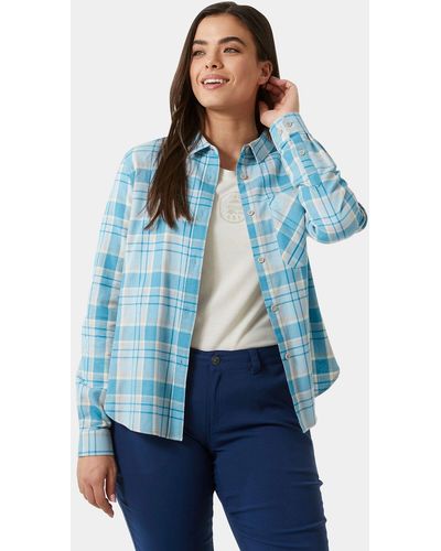 Helly Hansen Lokka Organic Flannel Longsleeve Shirt - Blue