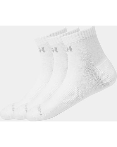 Helly Hansen 3 pack quarter length socks - Weiß