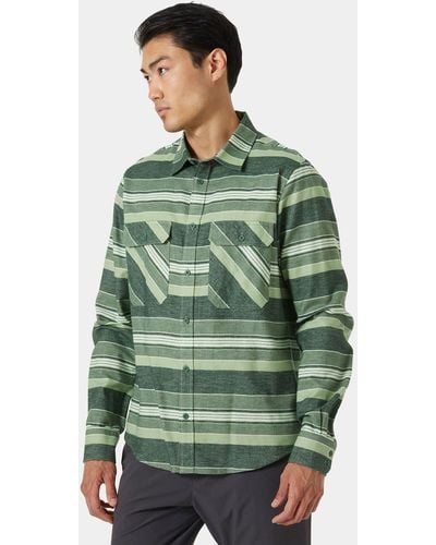 Helly Hansen Lokka Organic Flannel Shirt Green