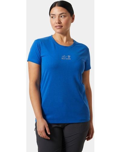 Helly Hansen T-shirt à motif en jersey recyclé skog bleu
