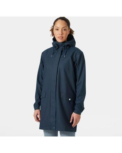Helly Hansen Moss Waterproof Rain Coat Navy - Blue