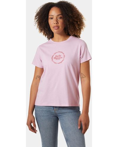 Helly Hansen Core Graphic T-shirt Pink - Red