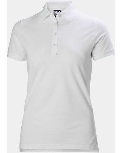 Helly Hansen Crew pikee 2 polo-shirt aus baumwolle - Weiß