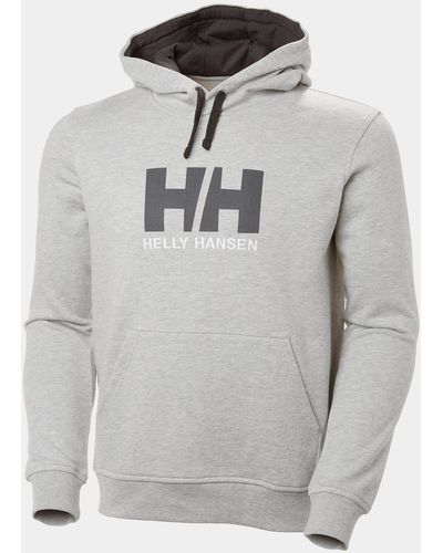 Helly Hansen Logo Pullover Hoodie - Gray
