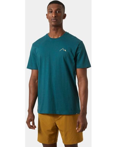 Helly Hansen Tee-shirt en coton bio 2.0 s f2f vert - Bleu