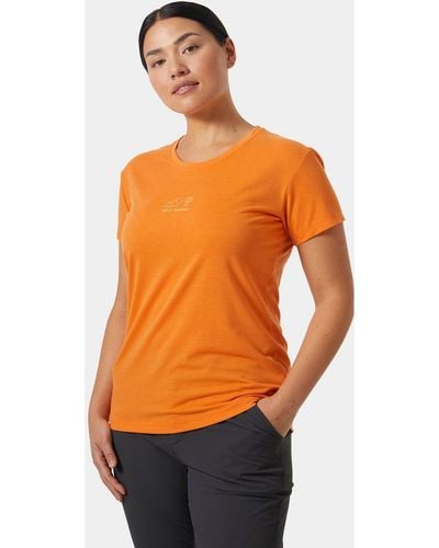 Helly Hansen T-shirt à motif en jersey recyclé skog orange