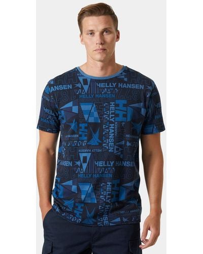 Helly Hansen Camiseta newport de algodón orgánico - Azul
