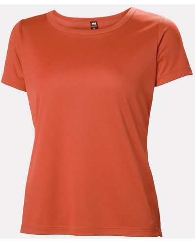 Helly Hansen T-shirt verglas shade rouge - Orange