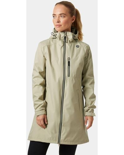 Helly Hansen Long Belfast 3/4 Length Rain Jacket - Green