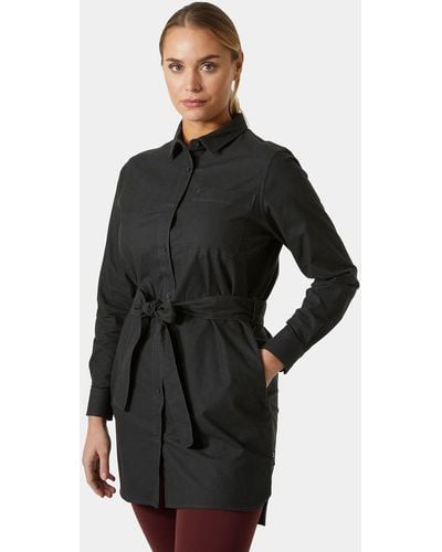 Helly Hansen Organic Flannel Shirt Dress - Black