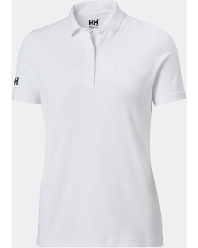 Helly Hansen Crew Technical Navy Polo Shirt - White