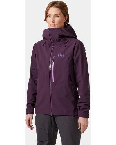 Helly Hansen Women's verglas backcountry ski gilete shell - Violet
