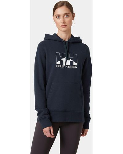 Helly Hansen Nord Graphic Soft Pullover Hoodie Navy - Blue