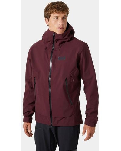 Helly Hansen Verglas Backcountry Ski Shell Jacket Purple - Red