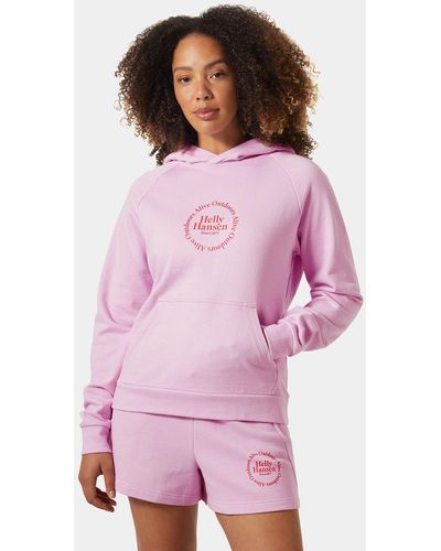 Helly Hansen Core graphic-hoodie - Pink