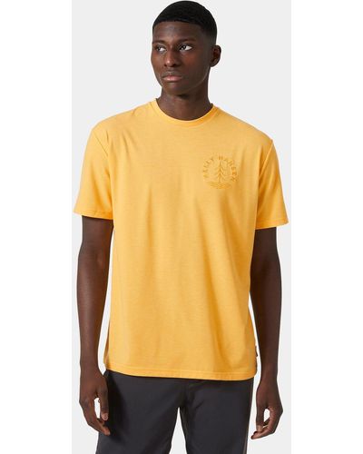 Helly Hansen Skog Recycled Graphic T-shirt Yellow