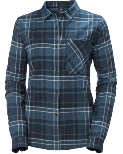 Helly Hansen Lokka Organic Flannel Shirt Navy - Blue