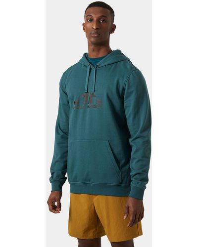 Helly Hansen Nord Graphic Pull Over Hoodie Green - Blue