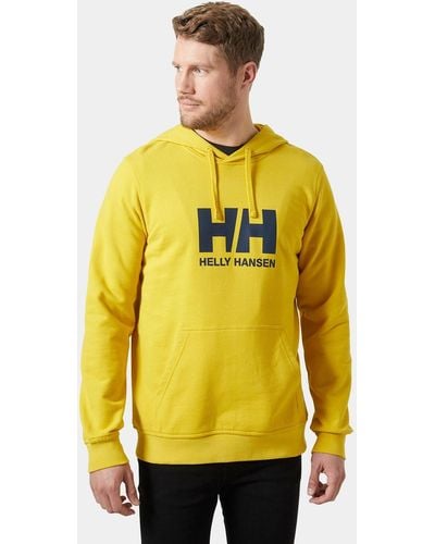 Helly Hansen Sweat à capuche en coton doux hh logo jaune