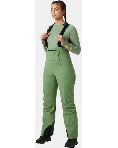 Helly Hansen Women's Verglas Backcountry Ski Bib Trousers Pant - Green