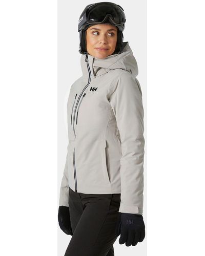 Helly Hansen Alphelia Lightweight Lifaloft Ski Jacket Black - Gray