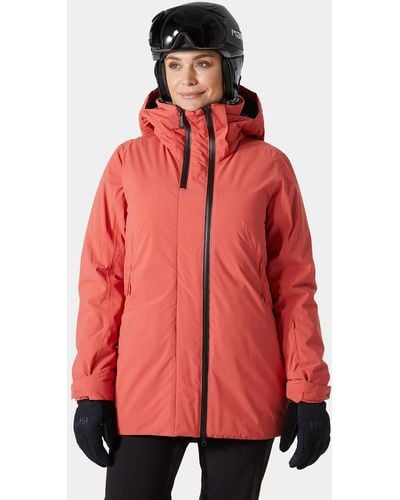 Helly Hansen Nora Long Insulated Ski Jacket Red