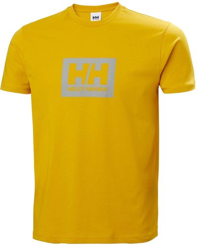 Helly Hansen Box T-shirt Mens - Yellow